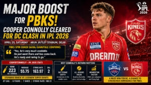 Cooper Connolly Cleared for DC Clash in IPL 2026